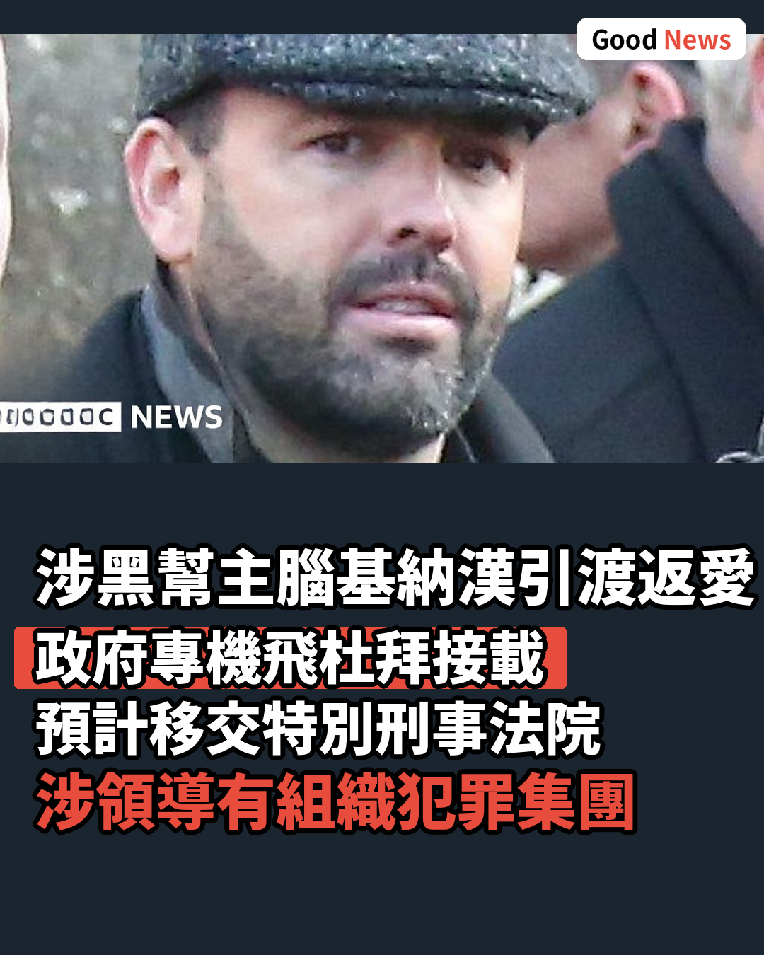 涉黑幫主腦丹尼爾基納漢將從阿聯酋引渡返愛爾蘭