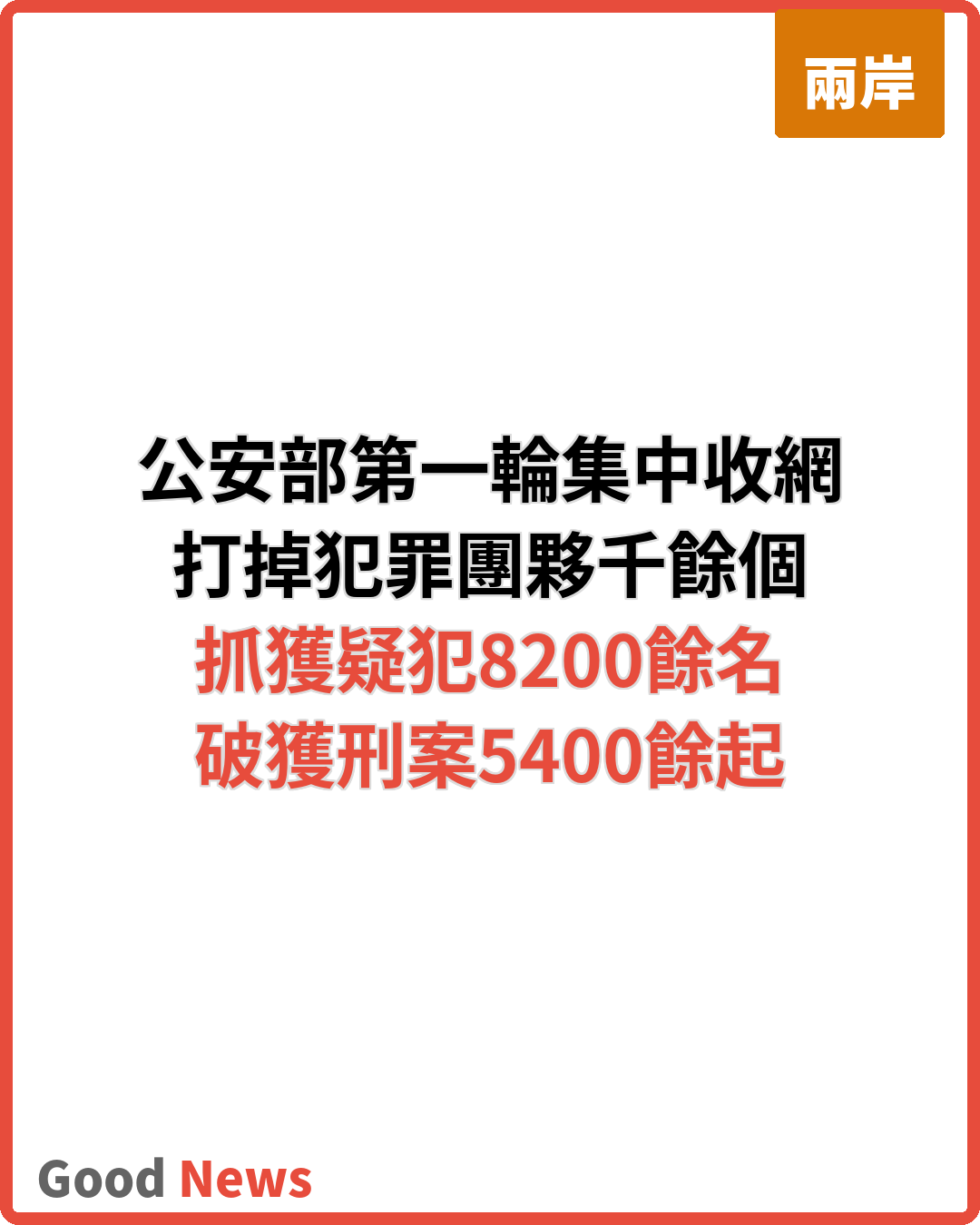 公安部深化掃黑除惡集中收網 抓獲疑犯8200餘名