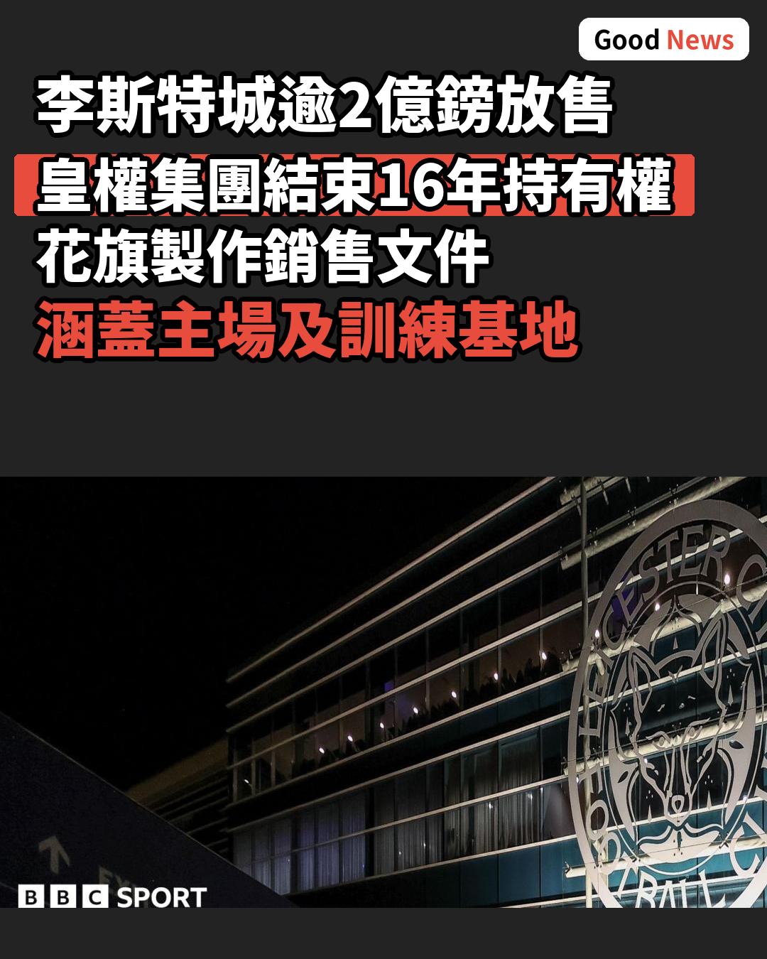 李斯特城叫價逾2億鎊放售