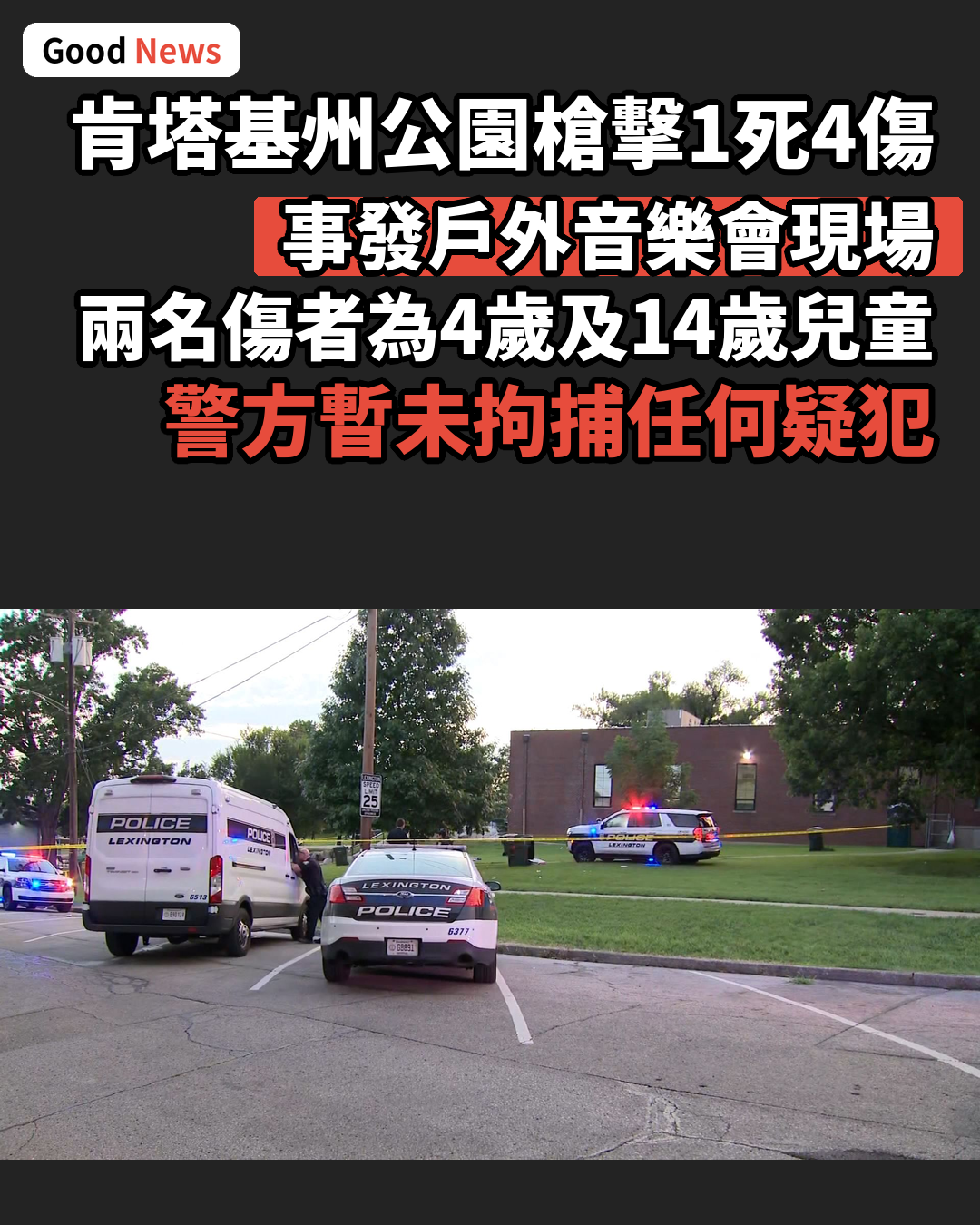 美國肯塔基州公園槍擊案1死4傷
