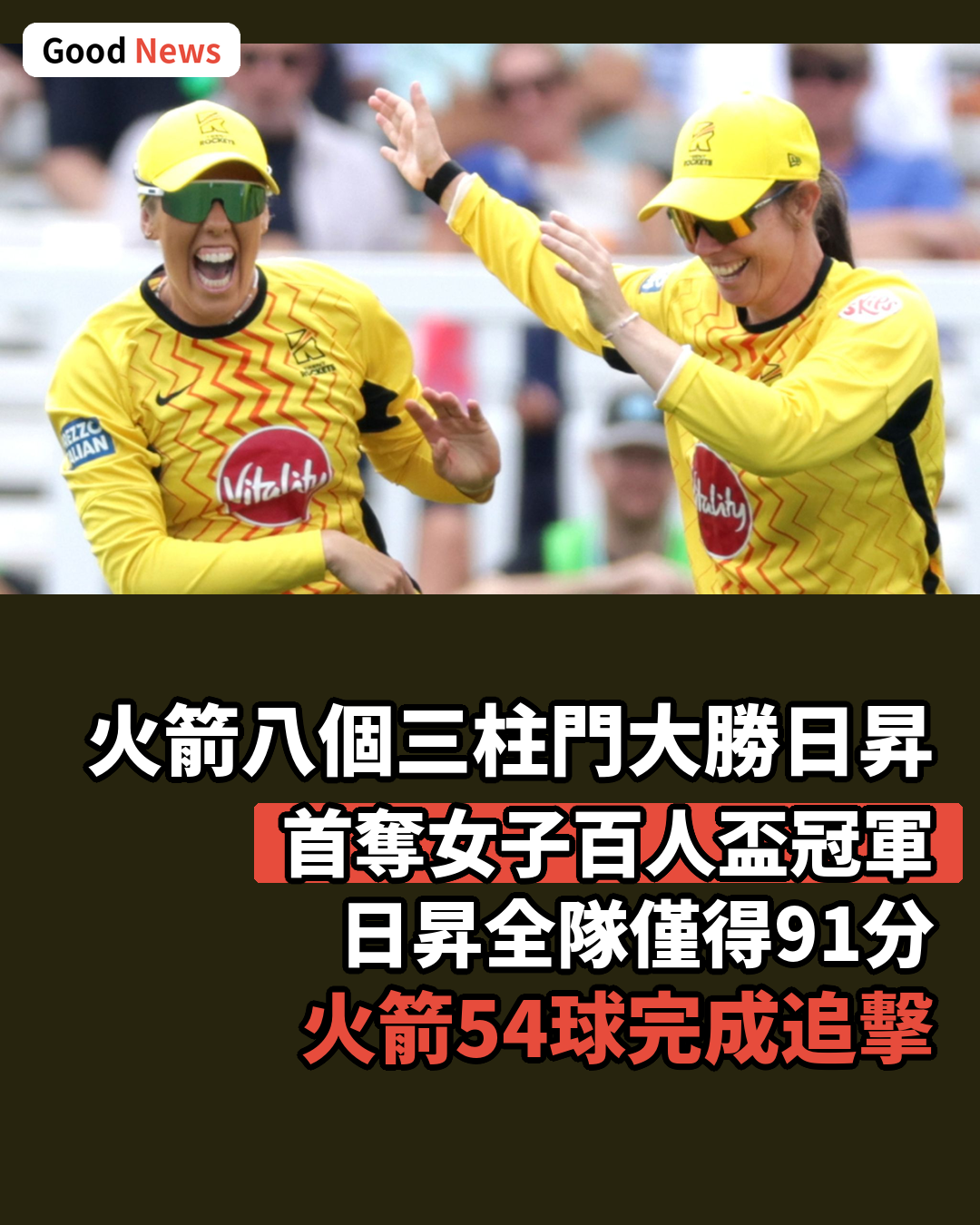 特倫特火箭首奪女子百人盃 大勝衛冕的裏茲日昇