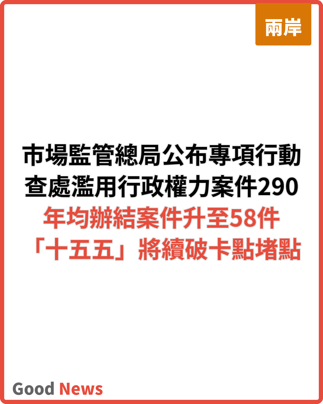 市場監管總局「十四五」查處涉濫用權力案件290件