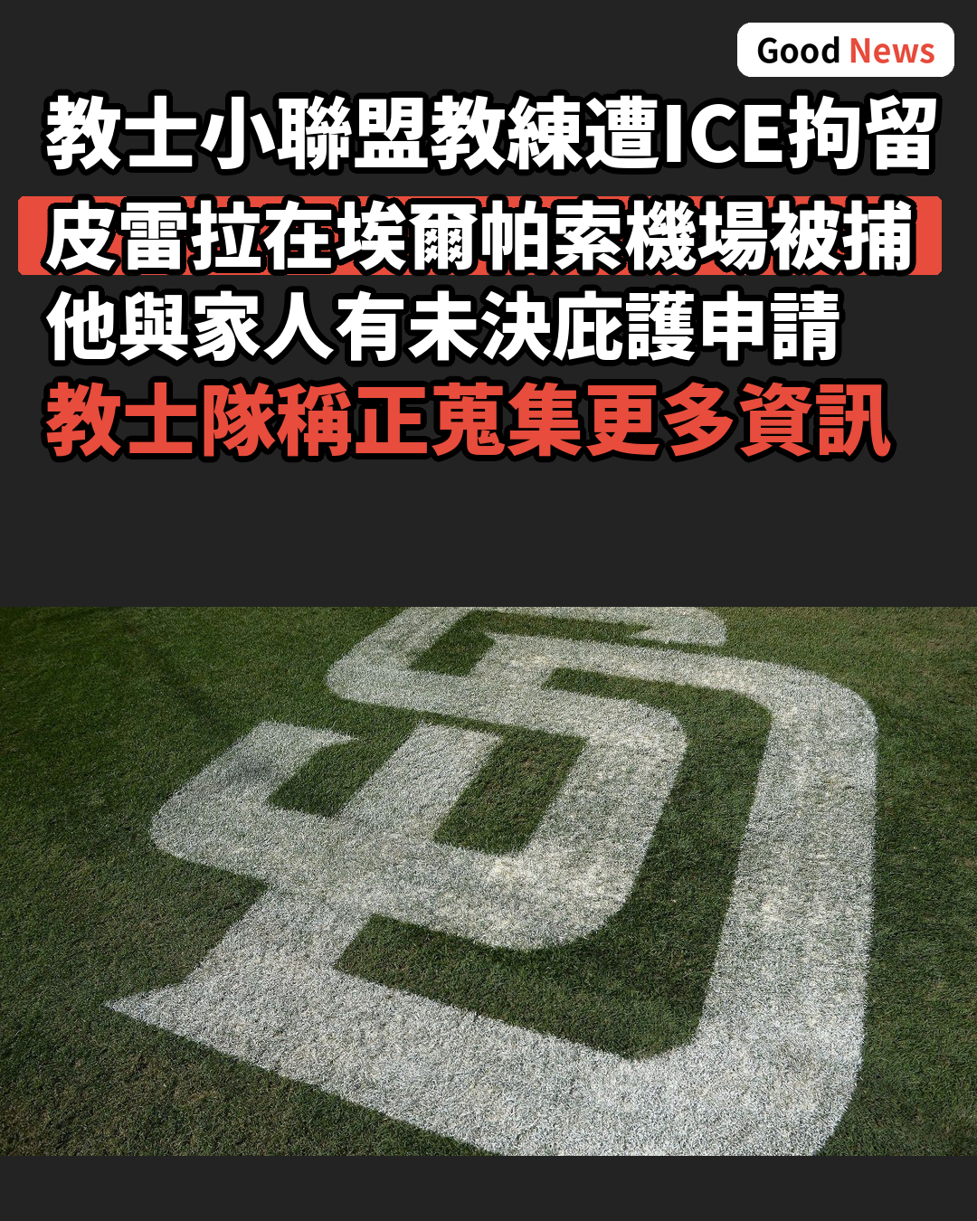 教士小聯盟教練皮雷拉遭ICE拘留