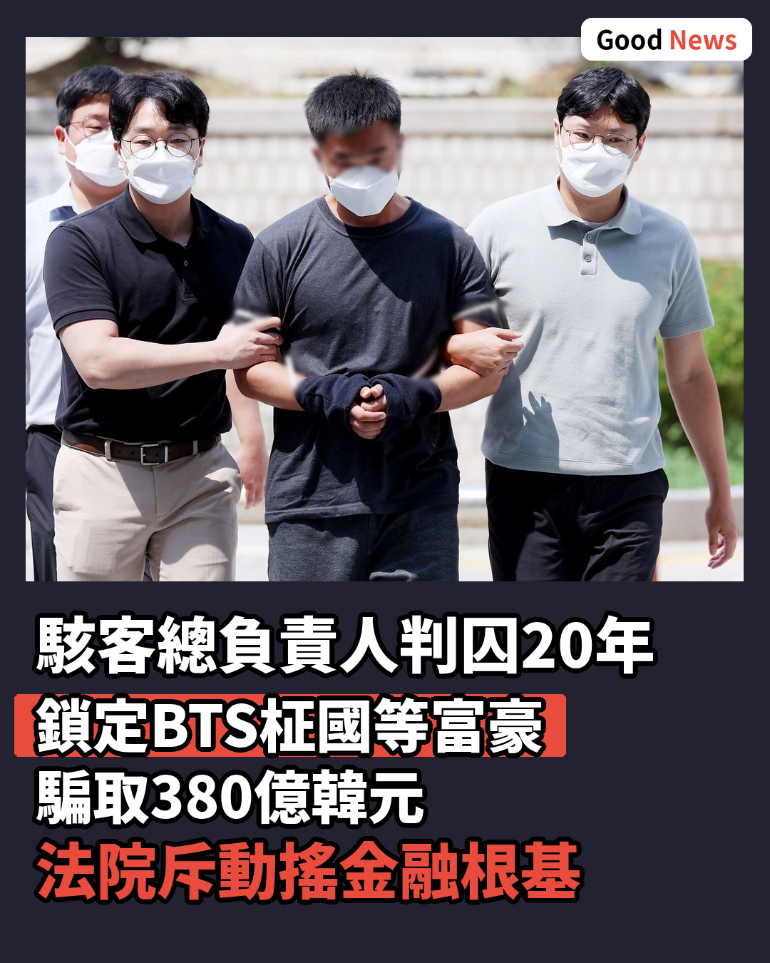 鎖定BTS柾國等富豪 駭客總負責人判囚20年