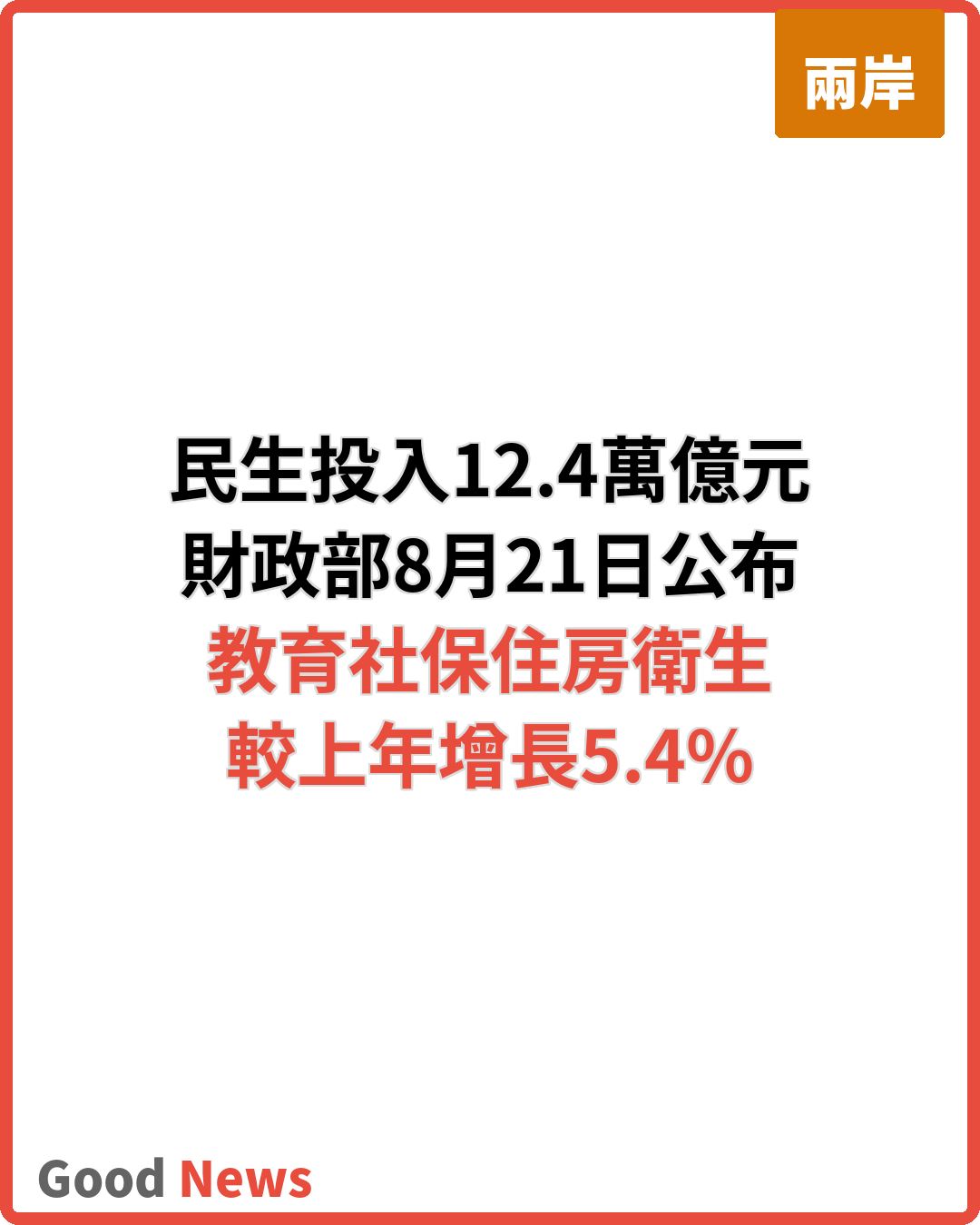 財政部:今年民生投入達12.4萬億元